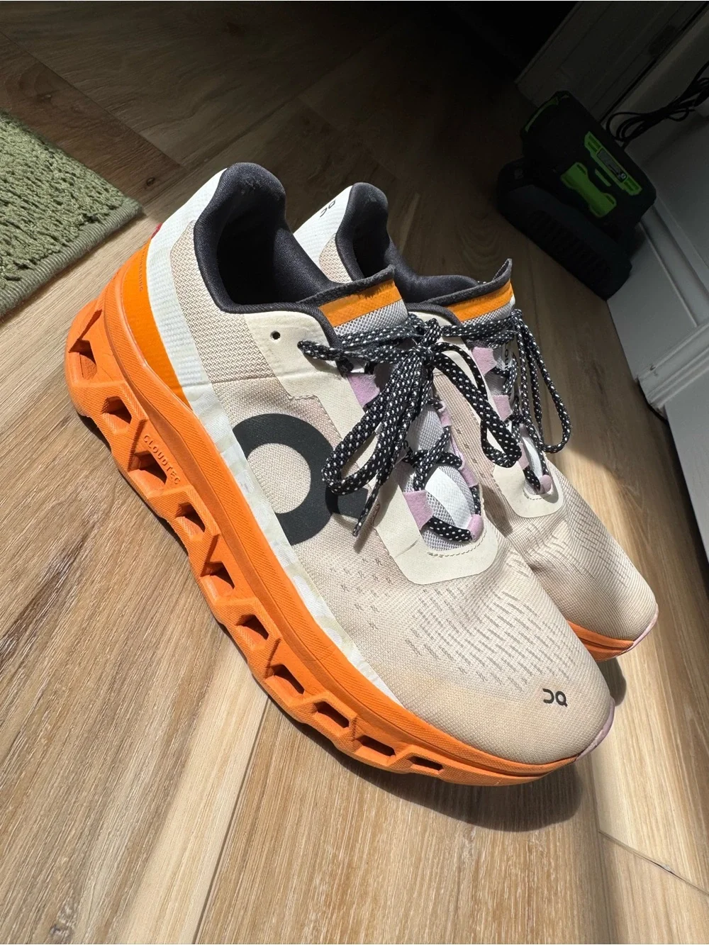 OnCloud Running Shoes in Cream, Orange, Black and Pink